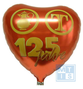 Folieballon HART Doorsnede 45cm: zeefdruk bedrukking